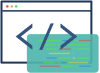 Icon displaying custom web development