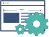 Icon displaying continuous support and maintenance